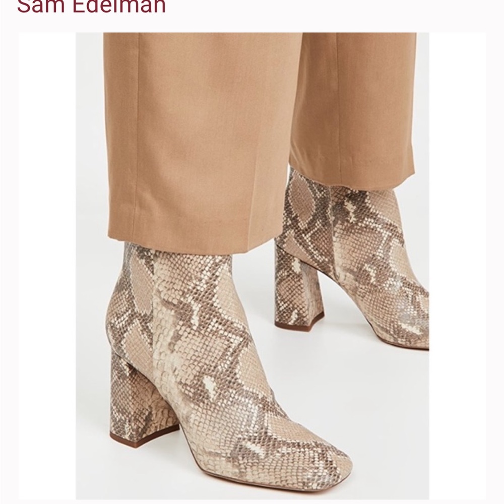 Sam Edelman Codie Snake Booties Size 7.5 - image 1